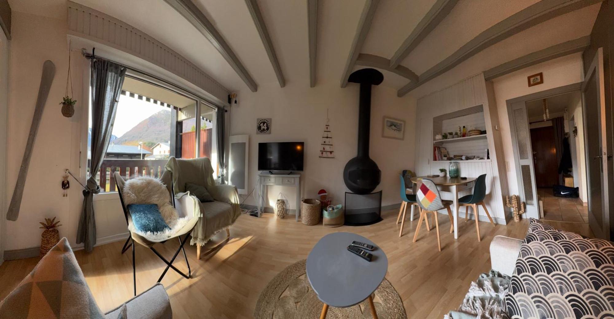T2 Centre Village - Proximite Telecabine - Vue Montagne Plein Sud - Terrasse Couverte - Balcon - Chambre 1 Lit Double En 160 - Salon 1 Canape Convertible En 140 - Cuisine Separee Saint-Lary-Soulan Zewnętrze zdjęcie